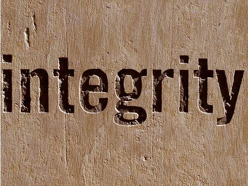 Respect is earned through integrity, humility, dependability and priority